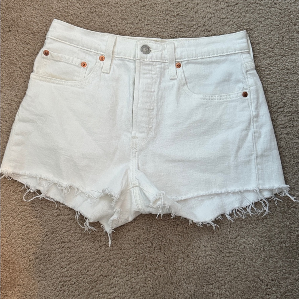 Levi's White Jean Shorts for Women